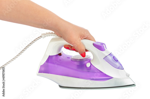 Photography Woman hand and flat iron