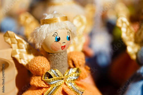 Colorful Belarusian Straw Dolls At The Market In Belarus