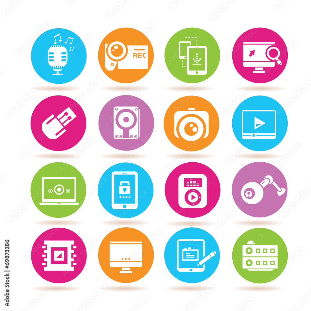 multimedia, electronic device icons multimedia, electronic device icons