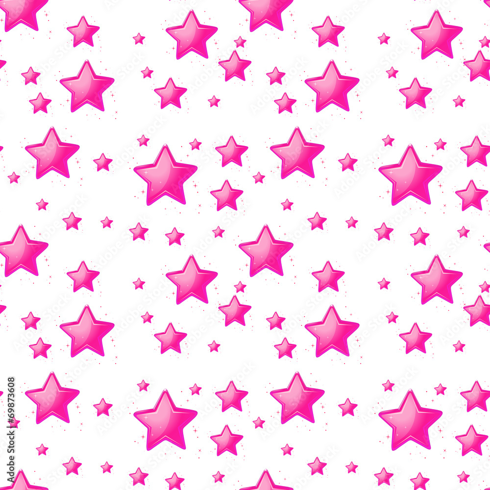 Seamless design with pink stars Seamless design with pink stars