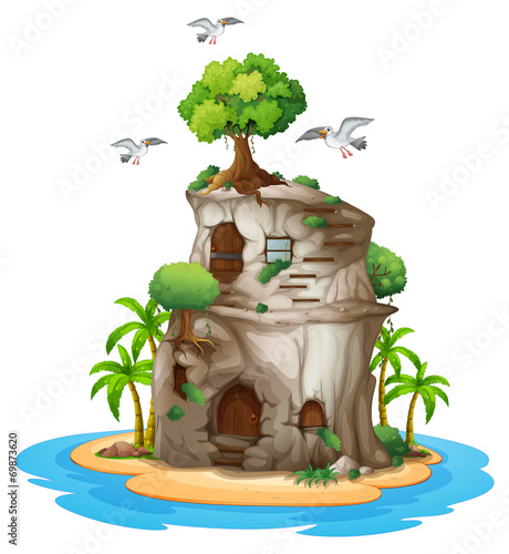 A big house made of rock