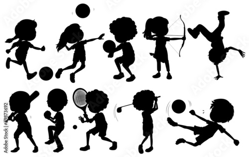 Kids engaging in different sports