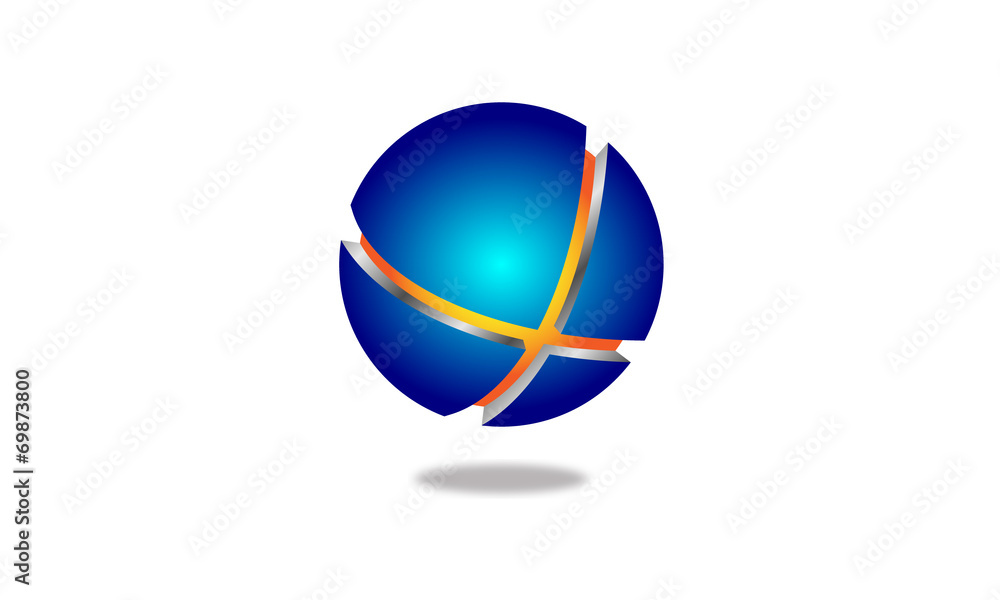 3d globe vector