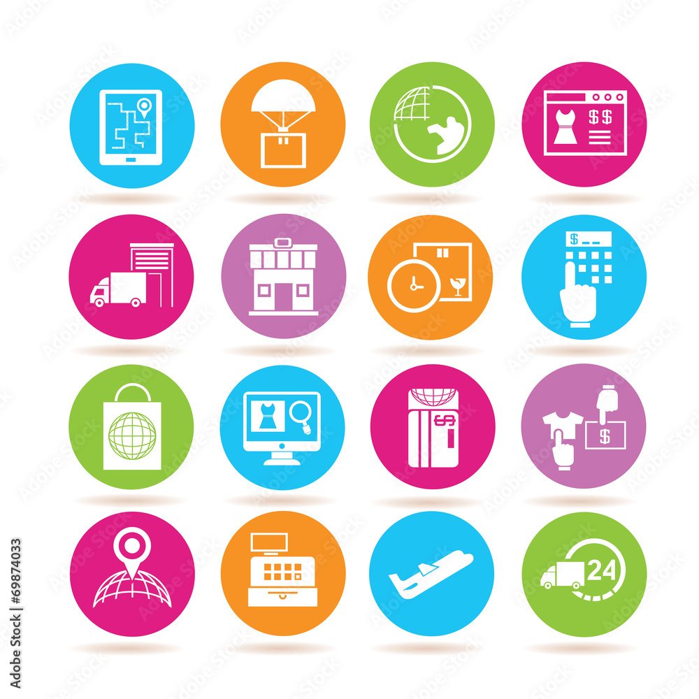 shipping icons shipping icons