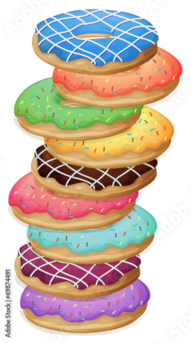 Colourful doughnuts