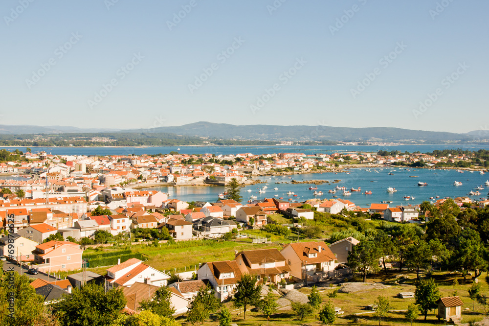 View of Isla de Arousa, Galicia, Spain
