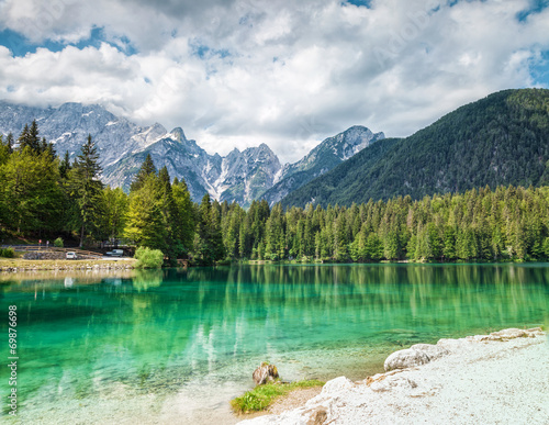 Lake Fusine in the Italian Alps