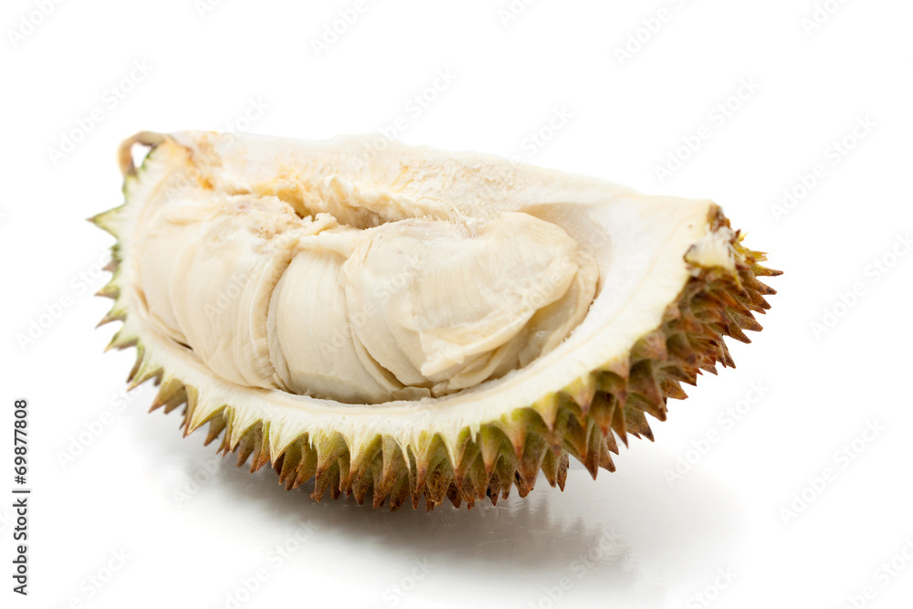 Fototapeta premium Asian tropical fruit known as Durian, over white background