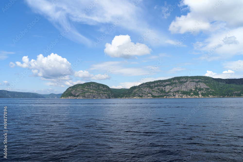 Saint Lawrence River near Tadoussac in Canada Saint Lawrence River near Tadoussac in Canada
