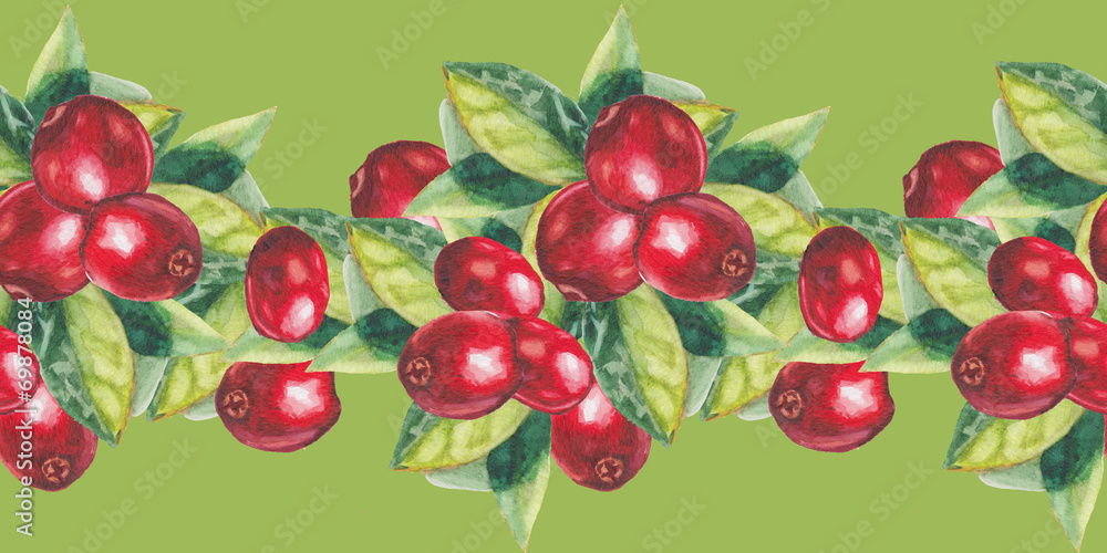 watercolor cranberries pattern watercolor cranberries pattern