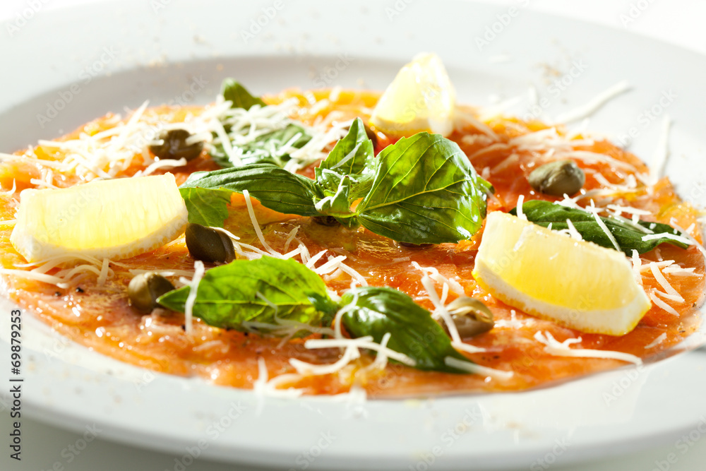 Salmon Carpaccio Salmon Carpaccio