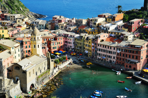 Traditional Mediterranean architecture of Vernazza, Italy