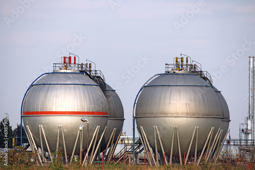 oil tanks on field industry zone