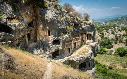 Tlos ancient town ruins photo