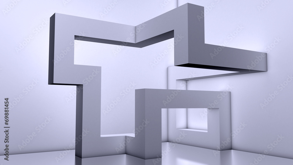 Abstract Architecture Background, 3d Building Blocks Abstract Architecture Background, 3d Building Blocks