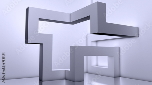 Abstract Architecture Background, 3d Building Blocks