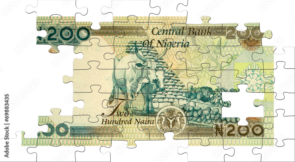 Fototapeta premium Two hundred naira puzzle