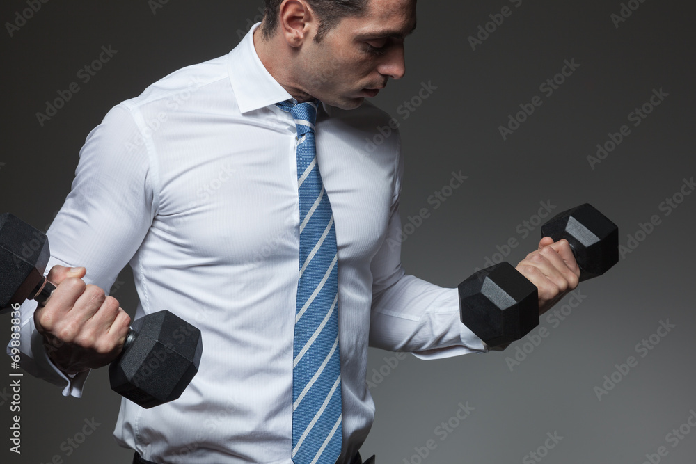 Naklejka premium Fit businessman