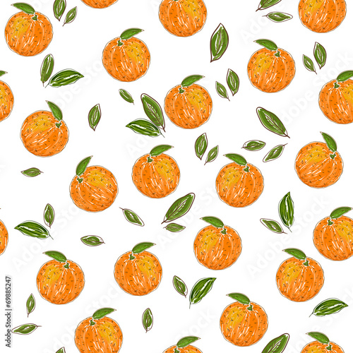 Orange fruit pattern