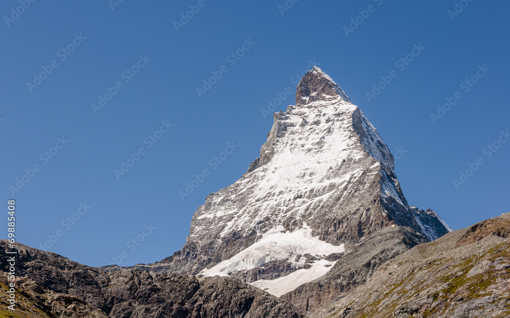 Zermatt, Dorf, Bergsteigen, Gletscher, Alpen, Sommer, Schweiz