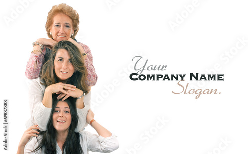 Three generations of women