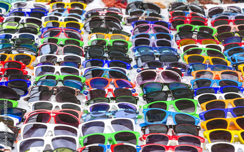 Colorful Sunglasses on sale at the city market 