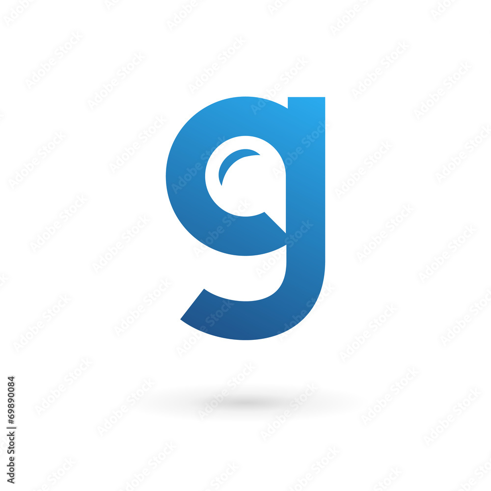 Letter G speech bubble logo icon design template elements. Letter G speech bubble logo icon design template elements.