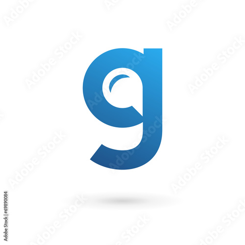 Letter G speech bubble logo icon design template elements.