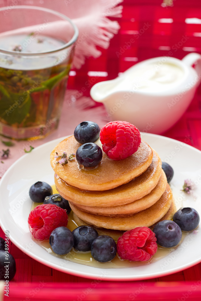 Pancakes with berries Pancakes with berries
