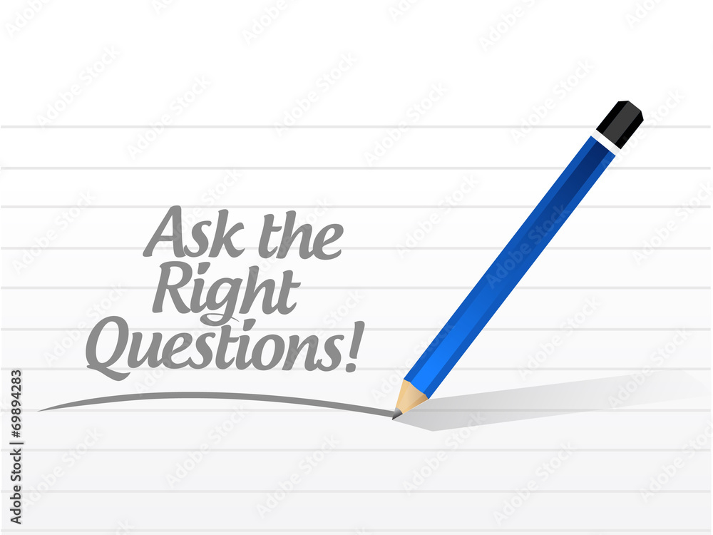 ask the right questions post message illustration ask the right questions post message illustration