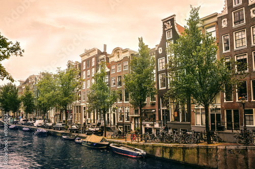 Photography boats and bikes in amsterdam
