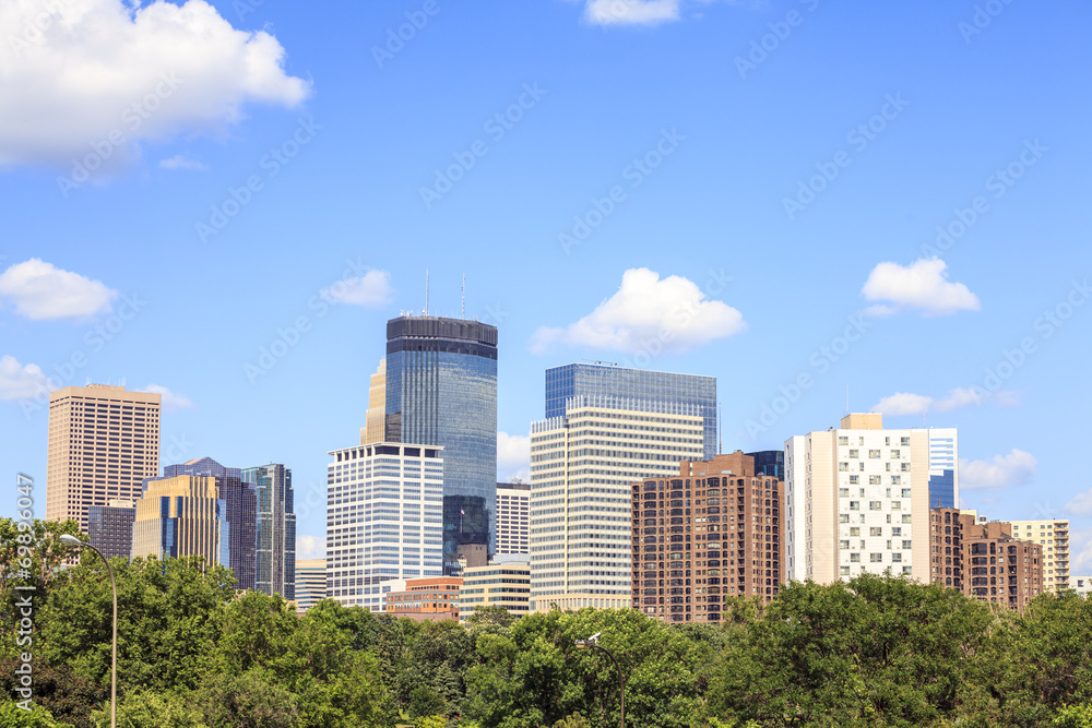Skyscrapers of Minneapolis, Minnesota.