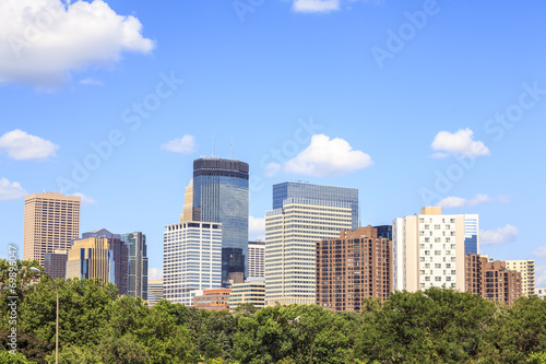 Skyscrapers of Minneapolis  Minnesota.