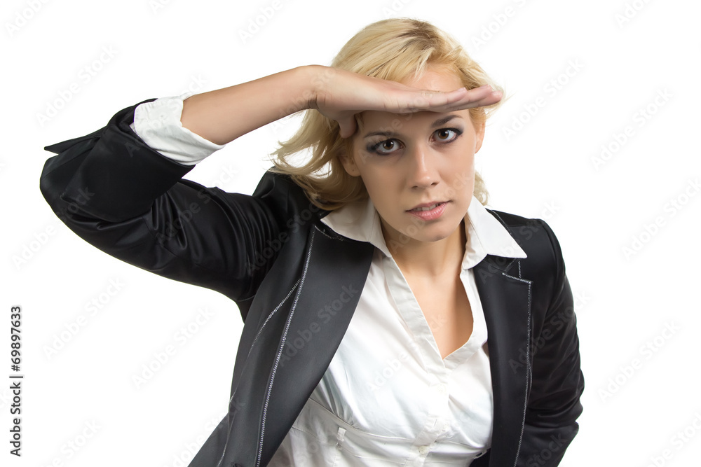 Businesswoman looking into the distance Businesswoman looking into the distance