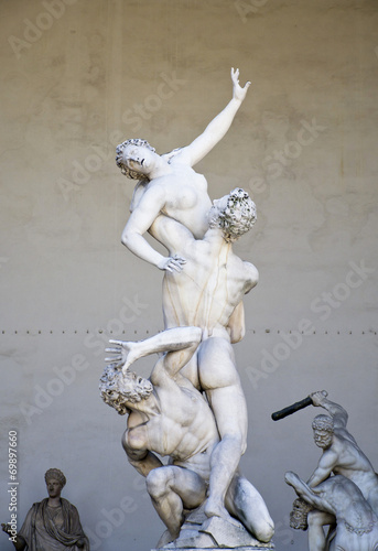 Tablou pe pânză Renaissance sculpture in Piazza della Signoria, Florence