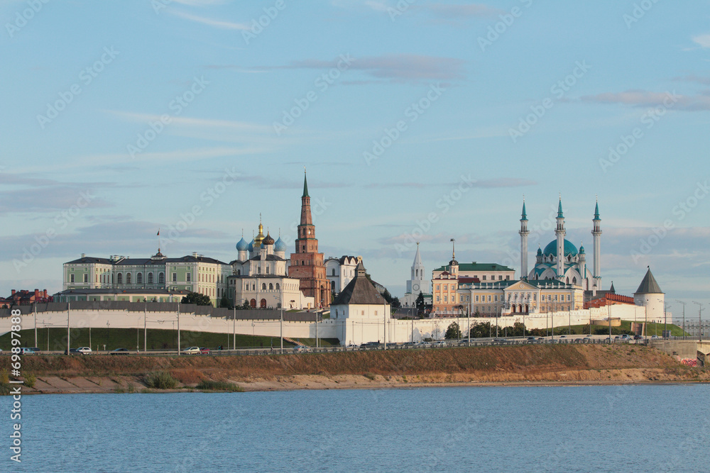 Lenin dam and Kremlin. Kazan, Tatarstan