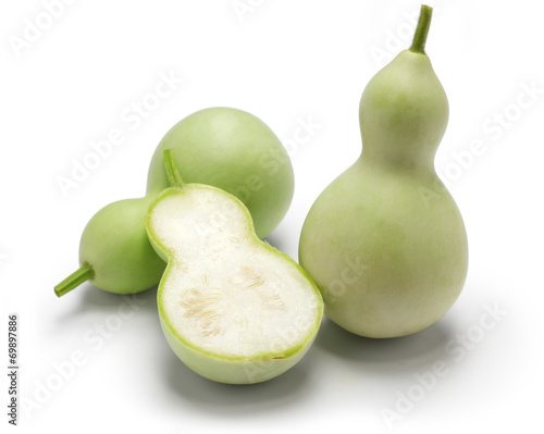 Принти на полотні edible green calabash isolated on white background