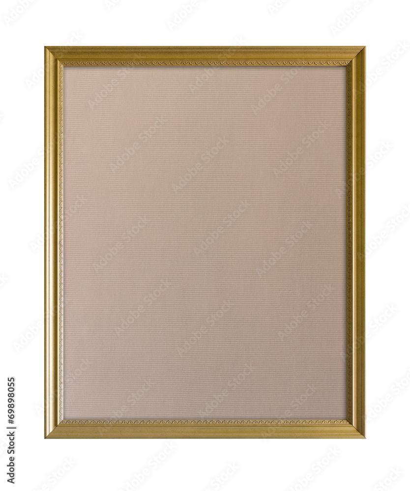 Fototapeta premium Cloth pinboard in ornate golden frame