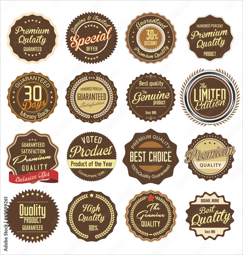 Obraz premium Premium quality retro Labels