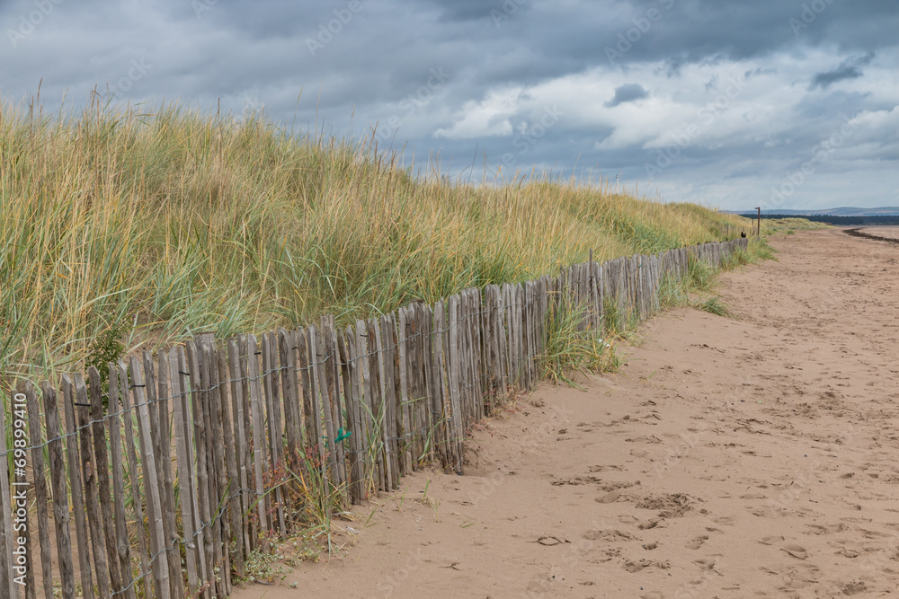 Dunes behind a fence Dunes behind a fence