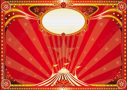 Horizontal red circus background