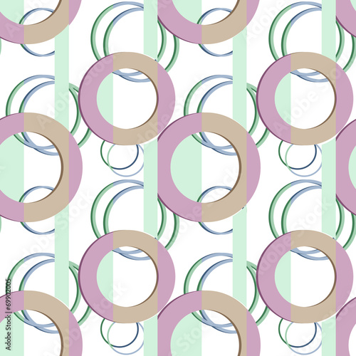 Patchwork seamless pattern circles ornamental background