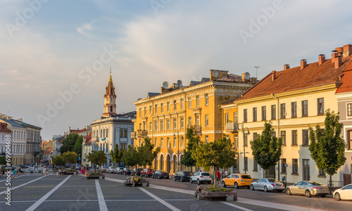 View of Town Hall square in Vilnius, Lithuania