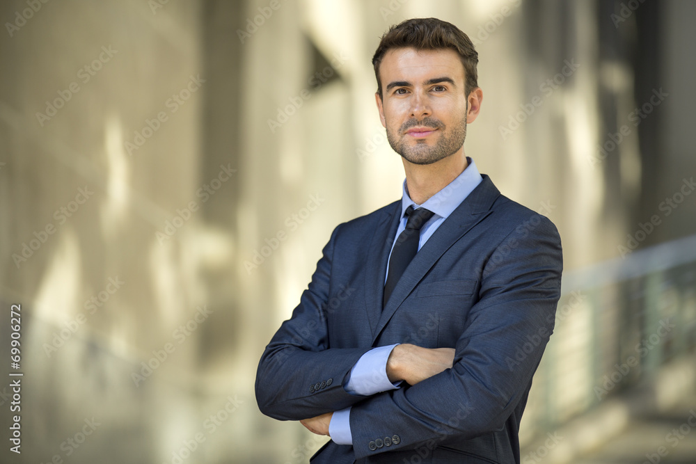 Portrait of confident lawyer outside the office StockFoto Adobe Stock