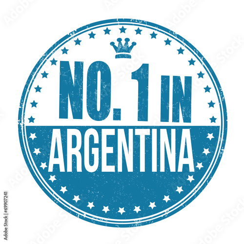 Number one in Argentina stamp