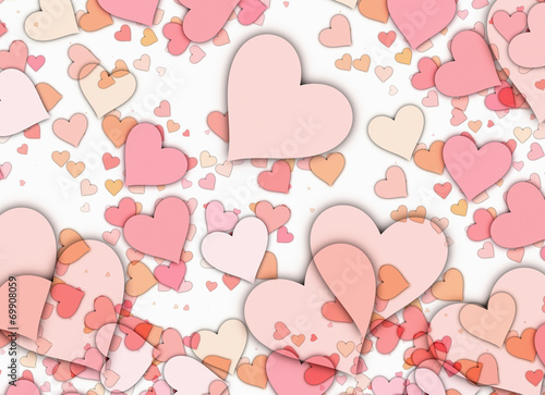 many red small hearts on white backgrounds