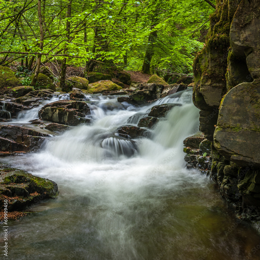 Waterfalls in Moness Gorge, also know as Birks of Aberfeldy Waterfalls in Moness Gorge, also know as Birks of Aberfeldy