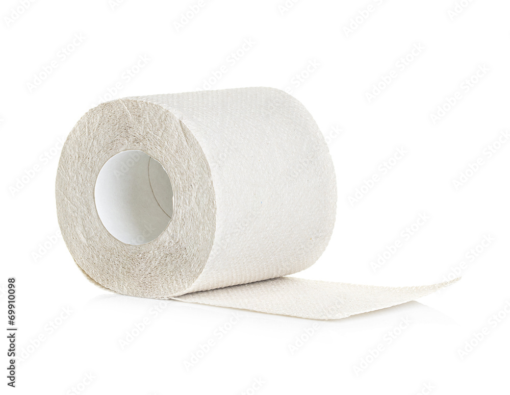 Fototapeta premium toilet paper isolated on white background