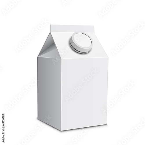 Milk carton with screw cap