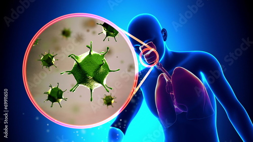 Flu / Cold Virus - Sneezing Human Anatomy